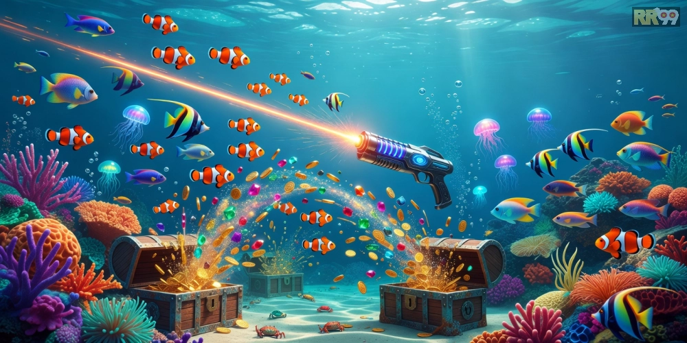 Minh họa top 3 bắn cá miễn phí 69vn với hình ảnh đại dương sống động